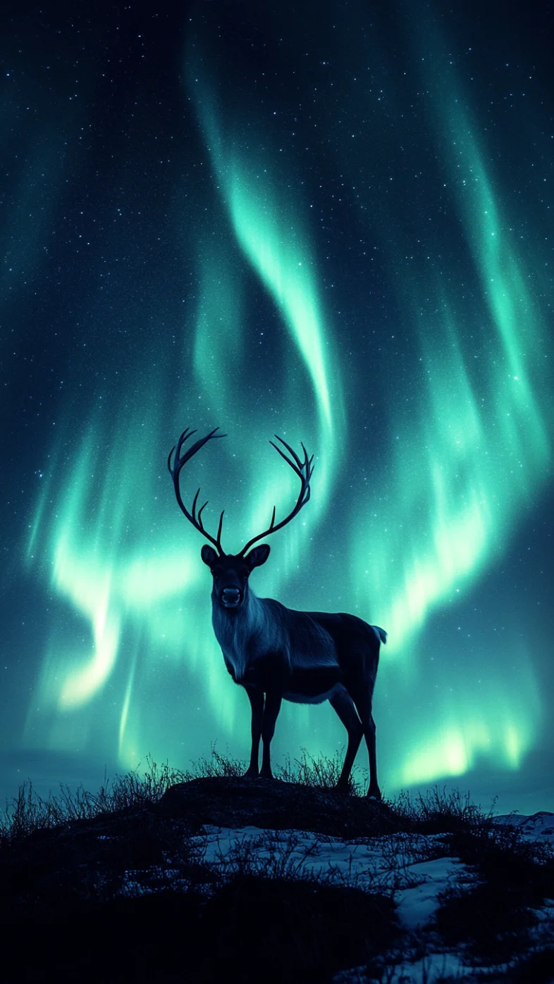 majestic reindeer wallpaper