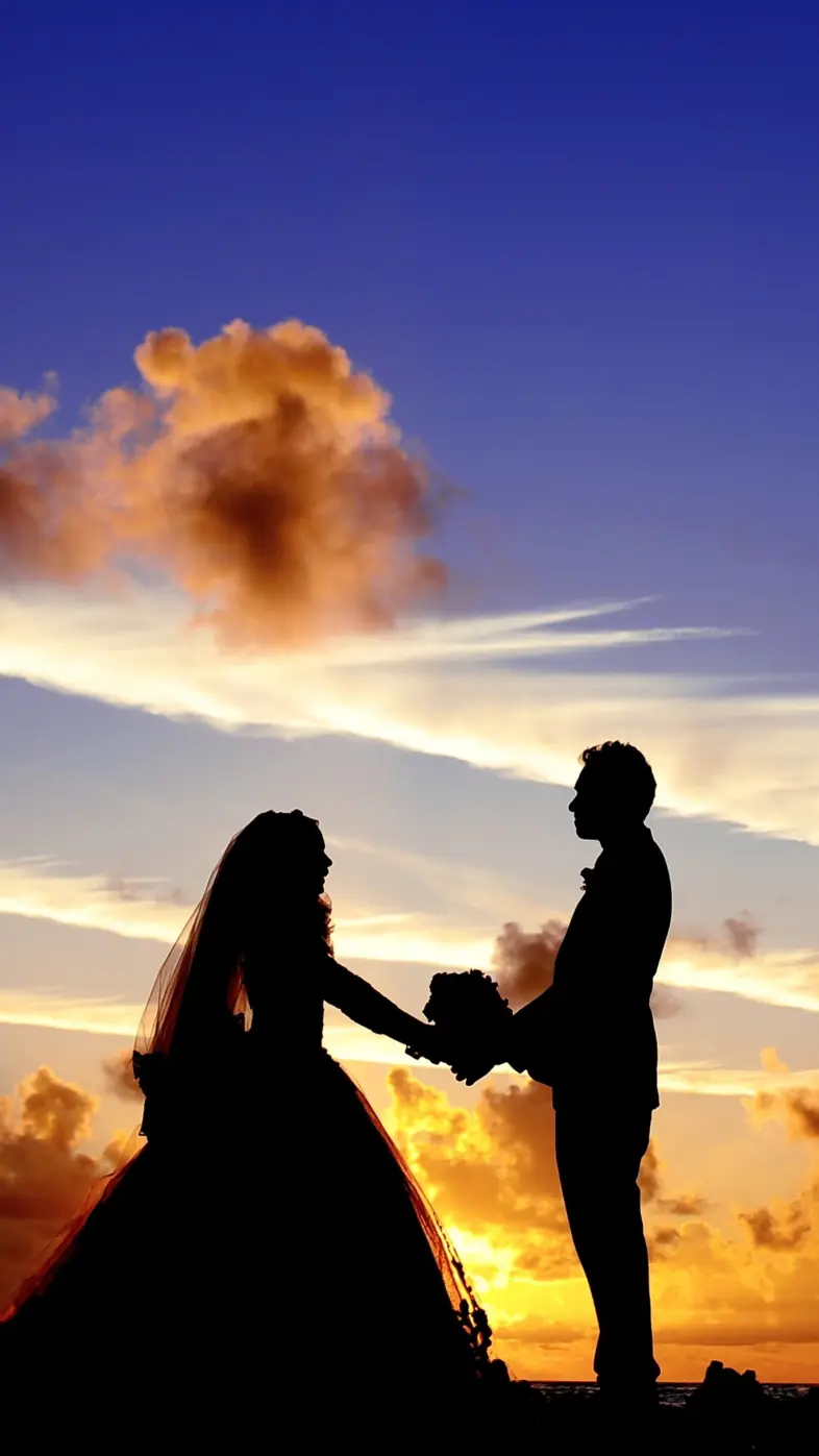 maldives sunset married couple wallpaper