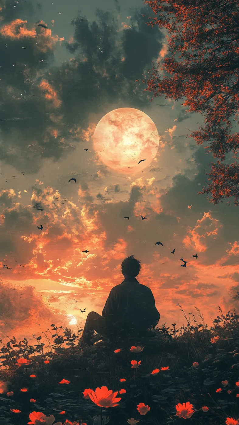man sitting art wallpaper