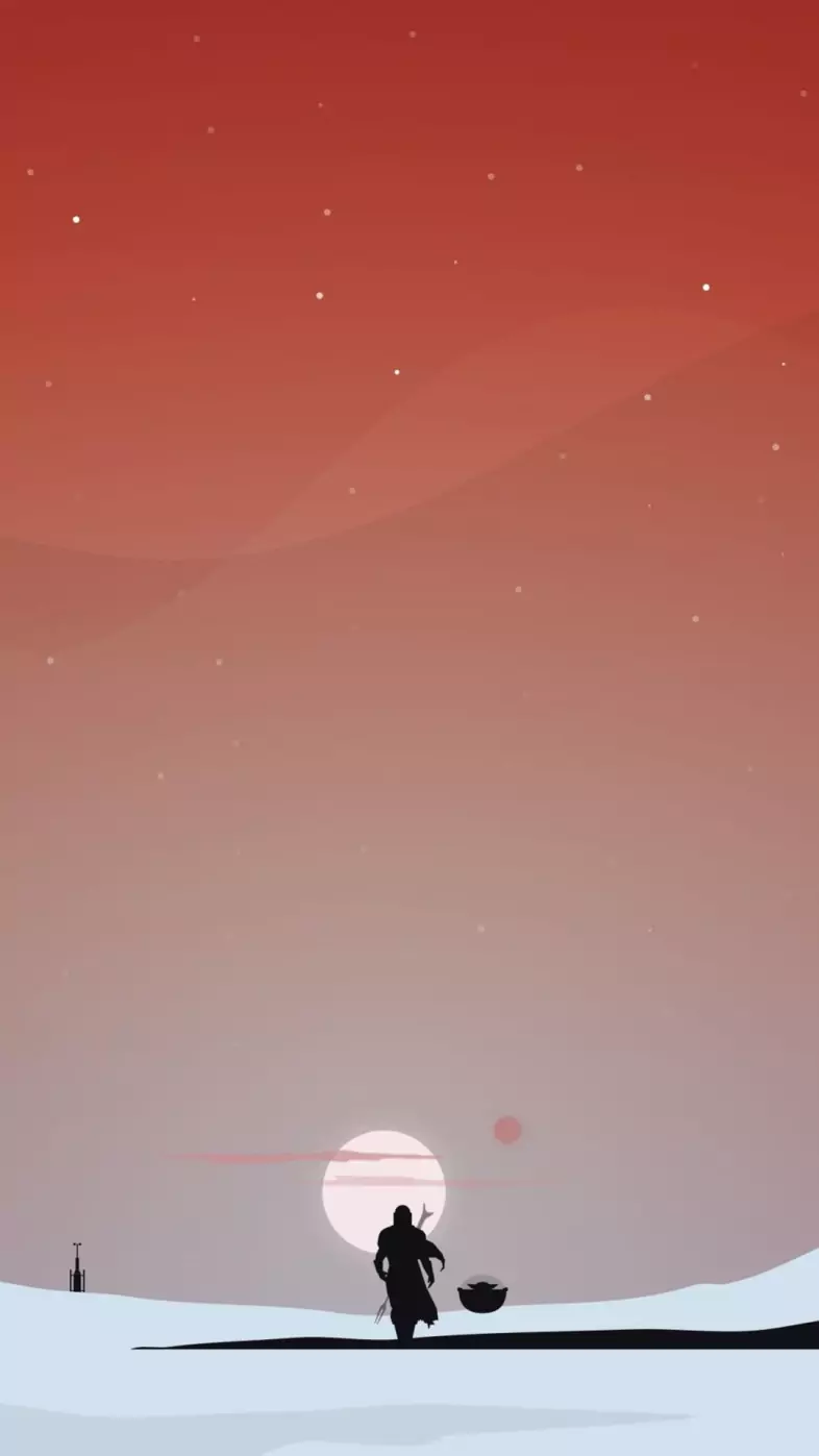mandalorian minimalist wallpaper