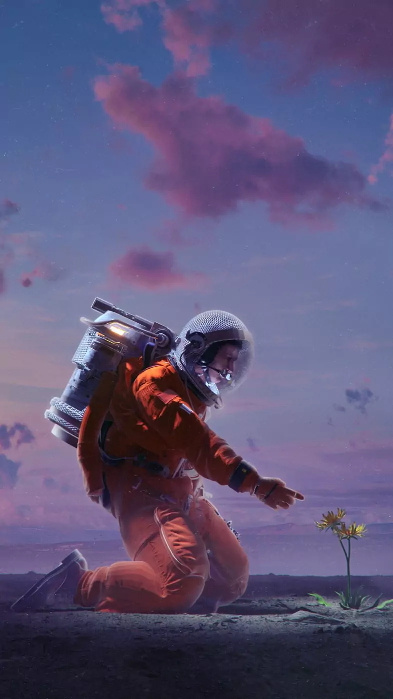 mars astronaut wallpaper