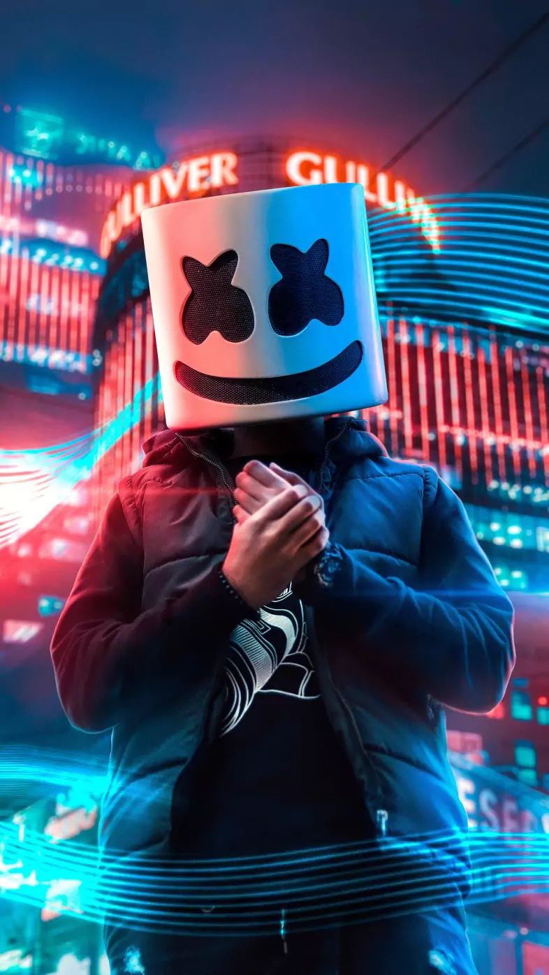 marshmello alone in city wallpaper