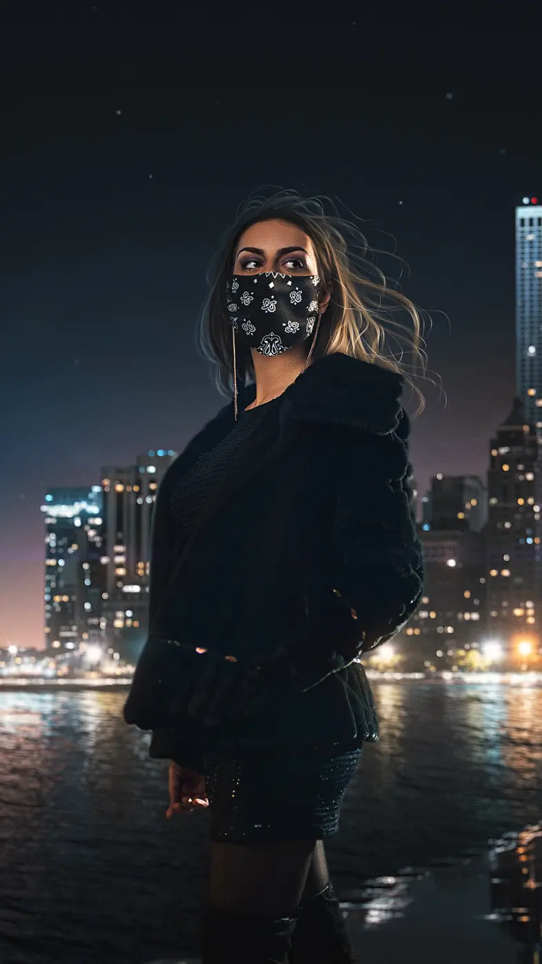 mask girl wallpaper