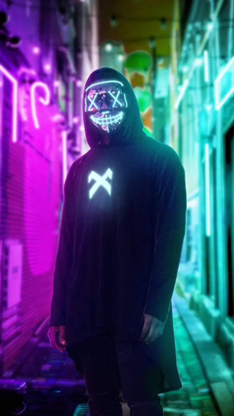 mask halloween purple sleeve wallpaper