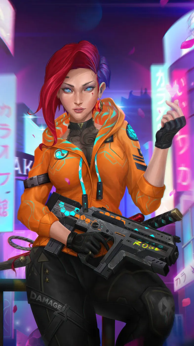 mastermind cyberpunk game girl wallpaper
