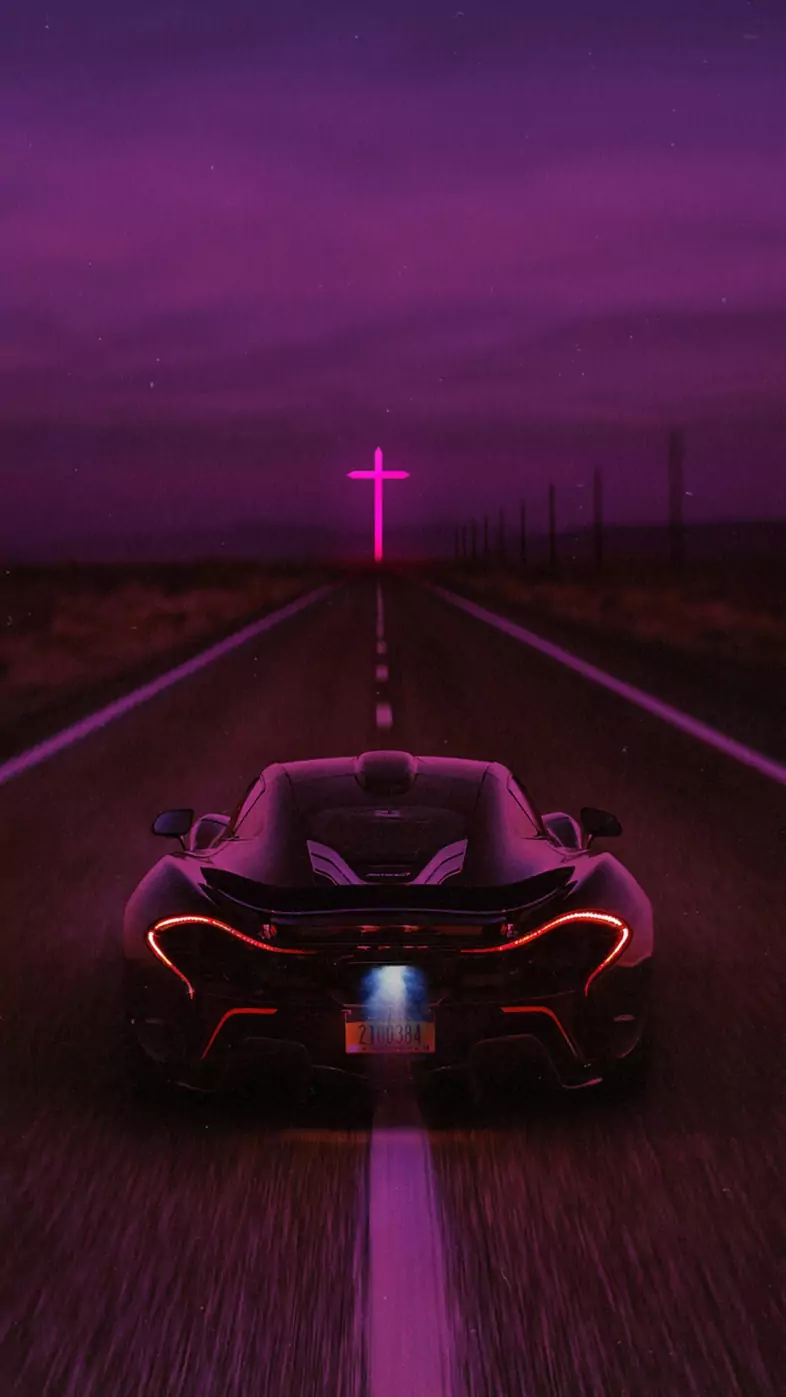 mclaren 80s neon artwork wallpaper