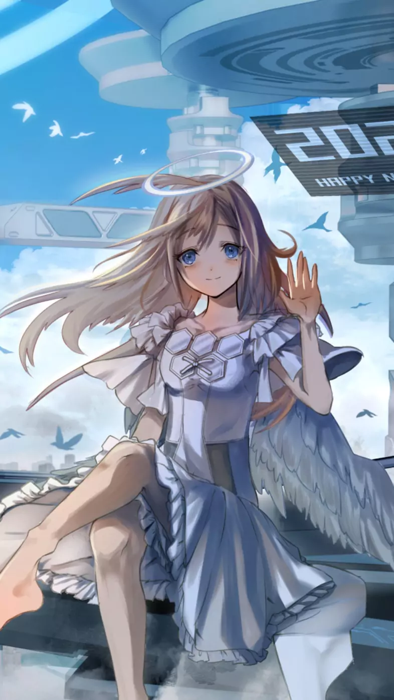 mecha original blue anime wallpaper
