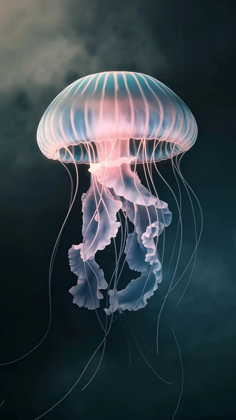 medusa minimalism pink jellyfish wallpaper