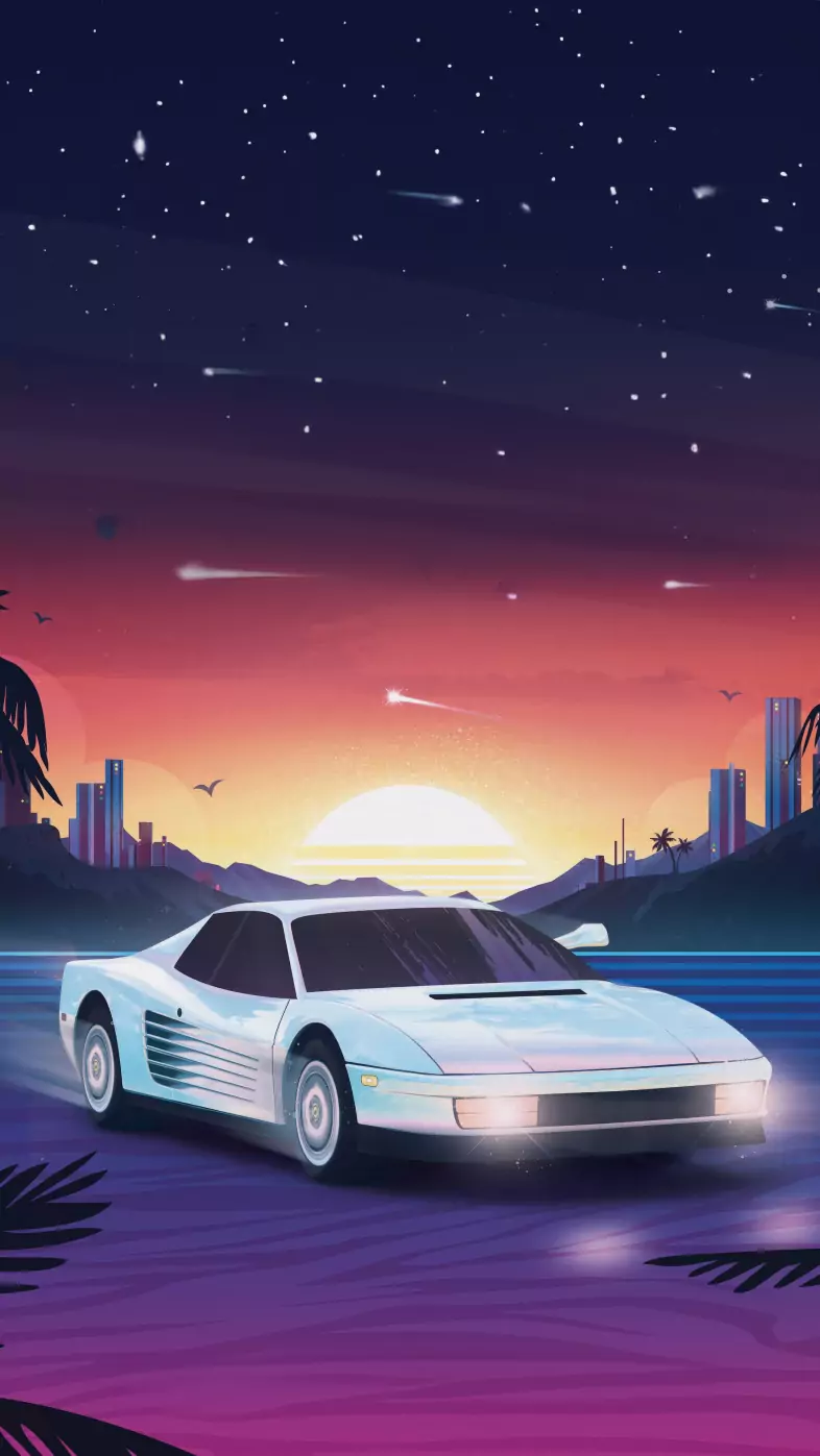 miami calling retrowave game wallpaper