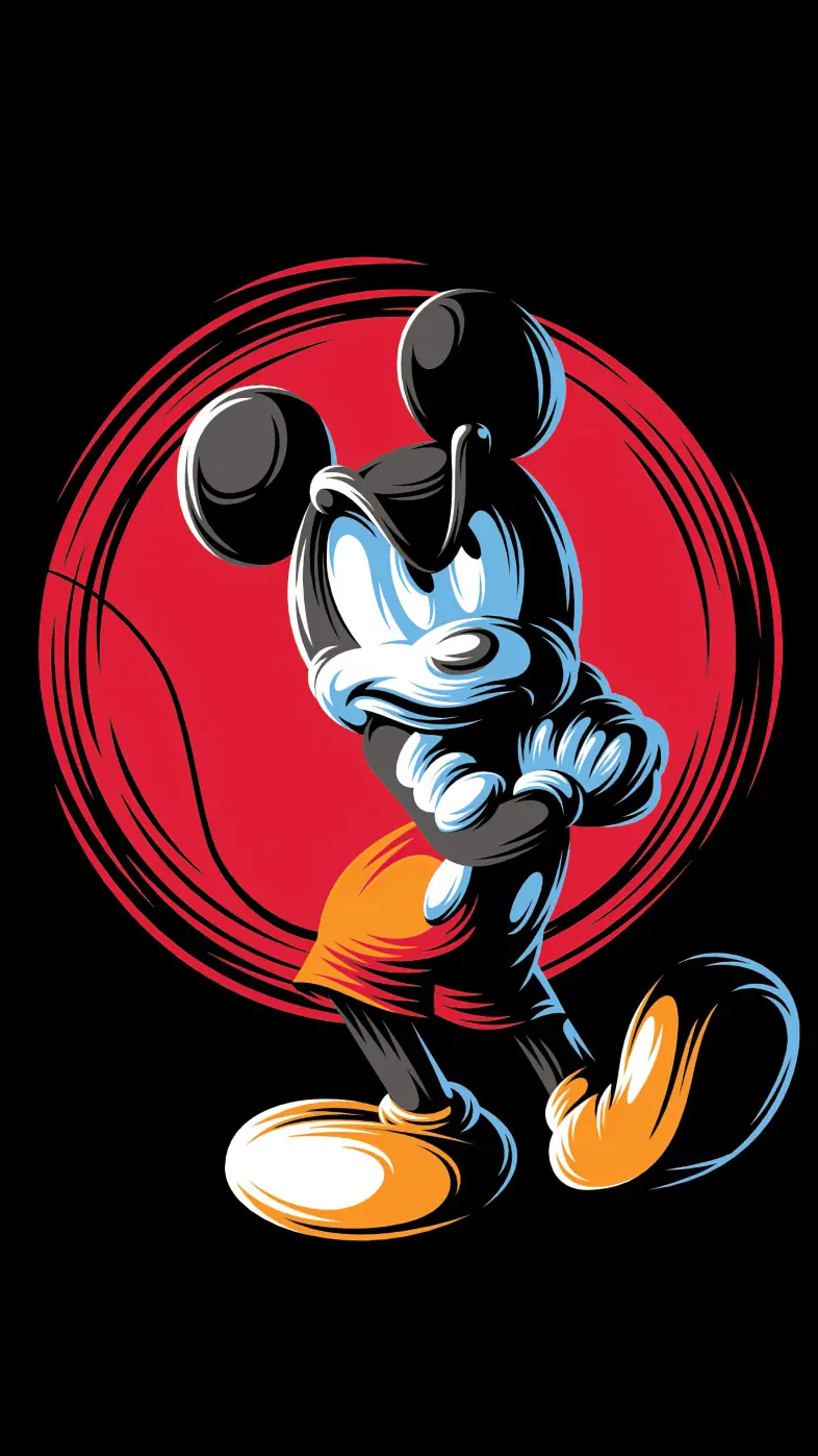 mickey mouse minimal art wallpaper