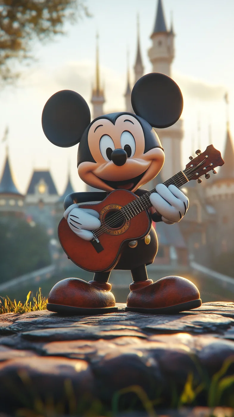 mickey mouse playing music cartoon  wallpaper