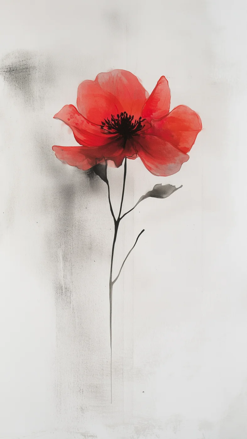 minimalist abstract flower artwork wallpaper