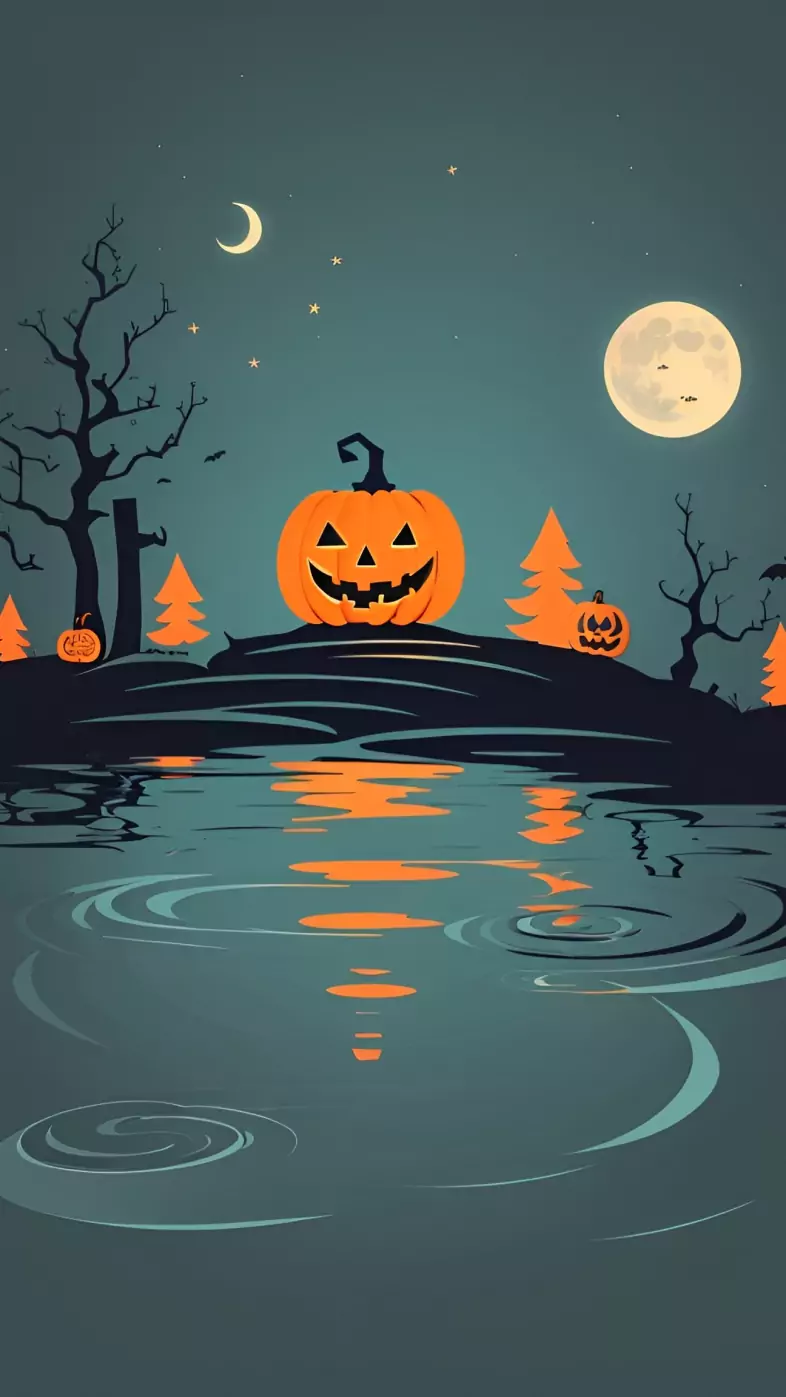 minimalist and Halloween wallpaper