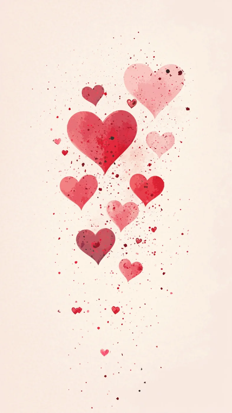 minimalist hearts wallpaper