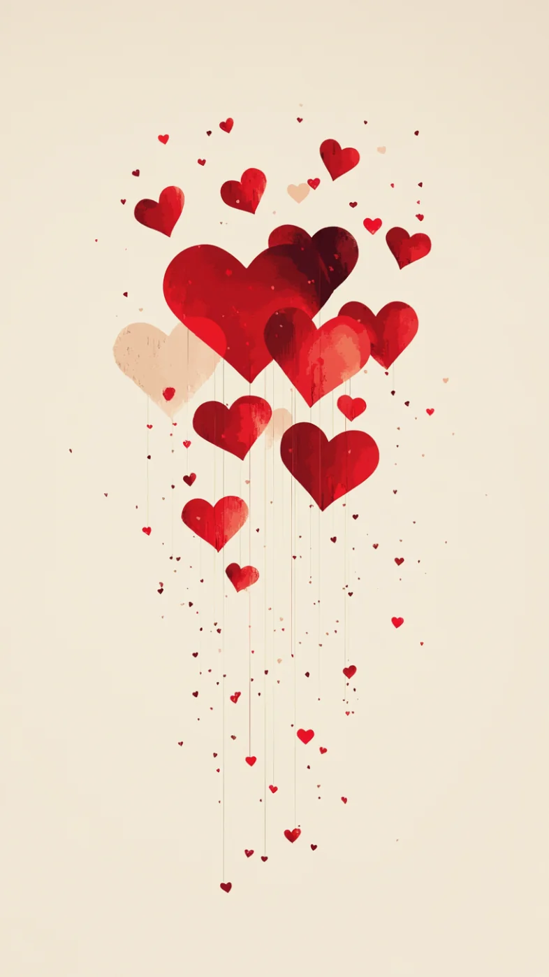 minimalist hearts wallpaper