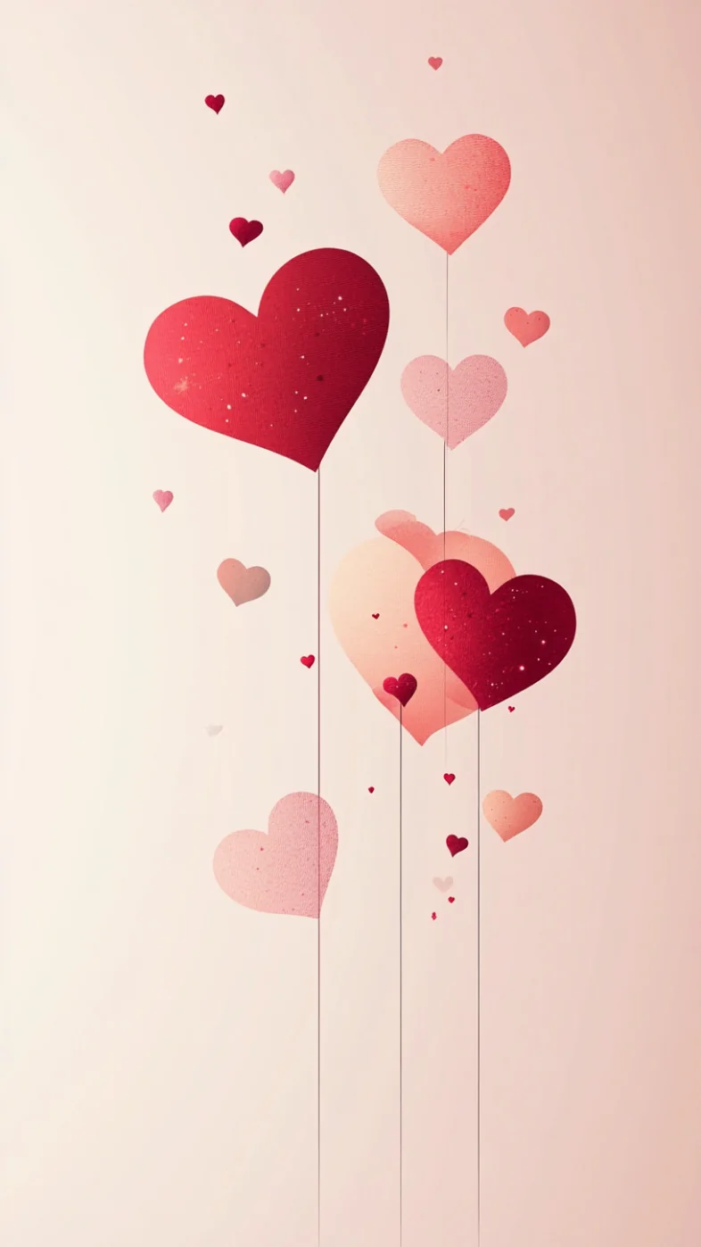 minimalist hearts wallpaper