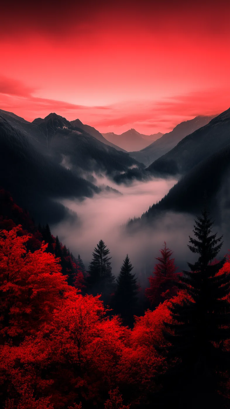 minimalist pink mountains wallpaper