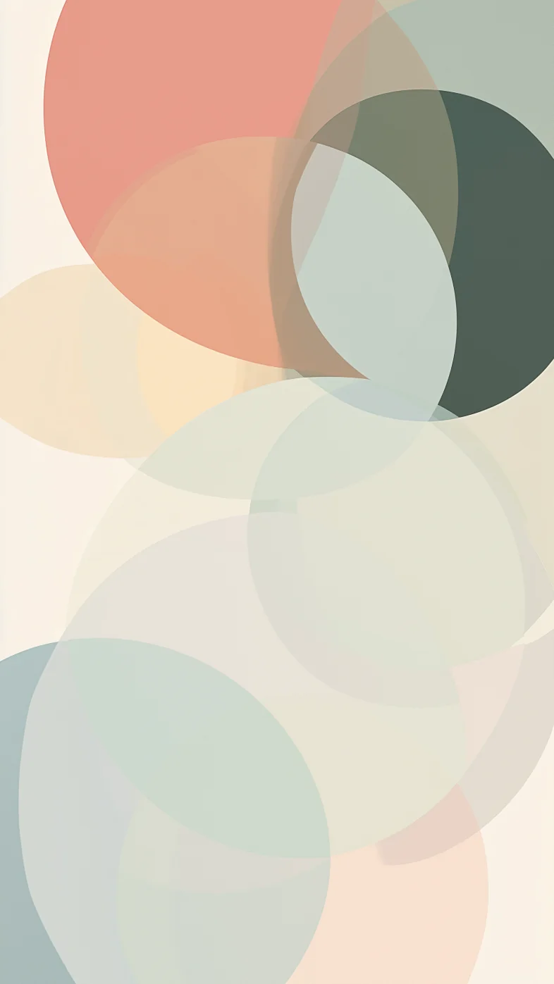 minimalistic design of overlapping circles wallpaper