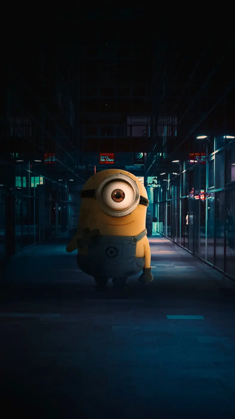 minions neon lights  wallpaper