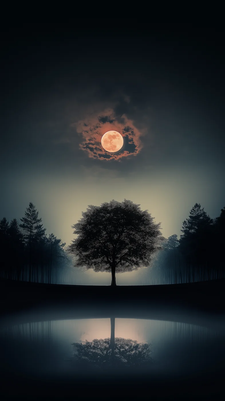 moon in the clouds wallpaper