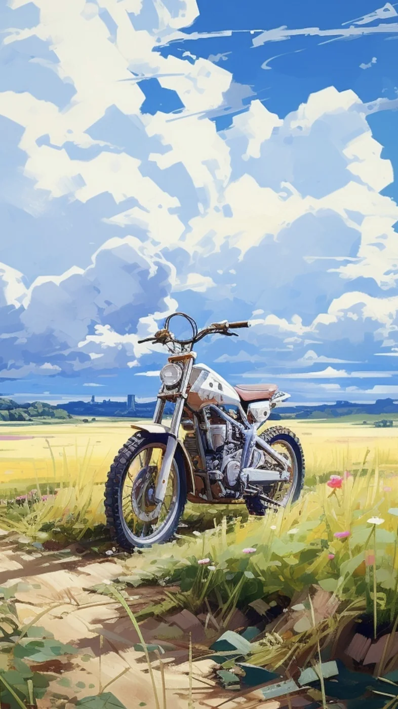 motorcycle bike nature wallpaper