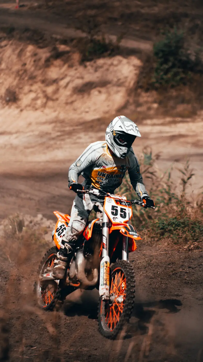 motorcycle off-road race nature wallpaper