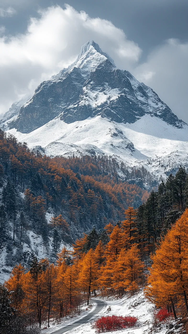 mountain Himalayas with snow wallpaper