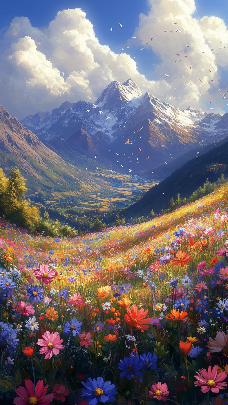 mountain flowers wallpaper wallpaper