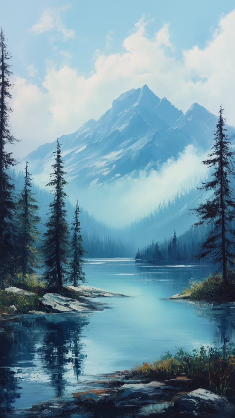 mountain lake wallpaper
