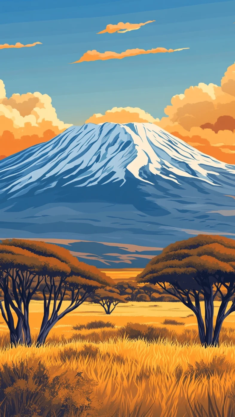 mountain landscape art wallpaper
