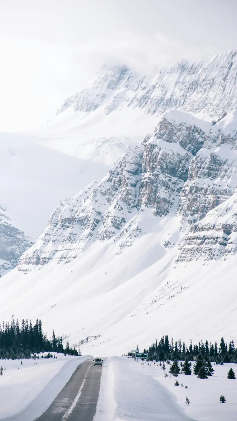 mountain snow covered wallpaper