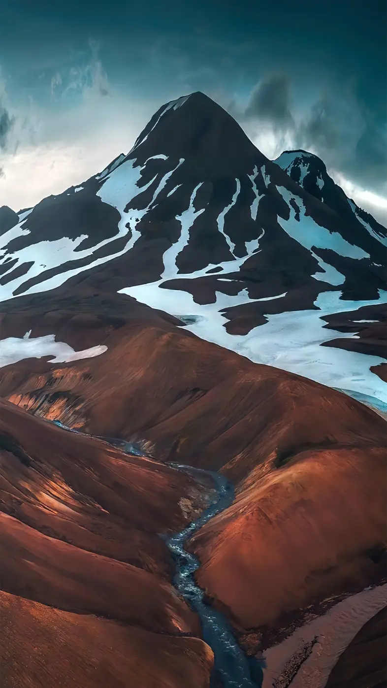 mountain snow nature wallpaper