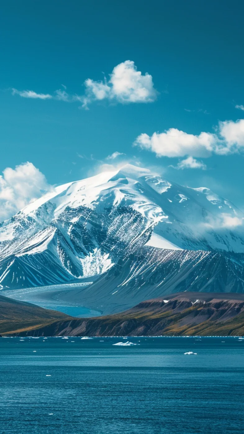 mountains with snow wallpaper