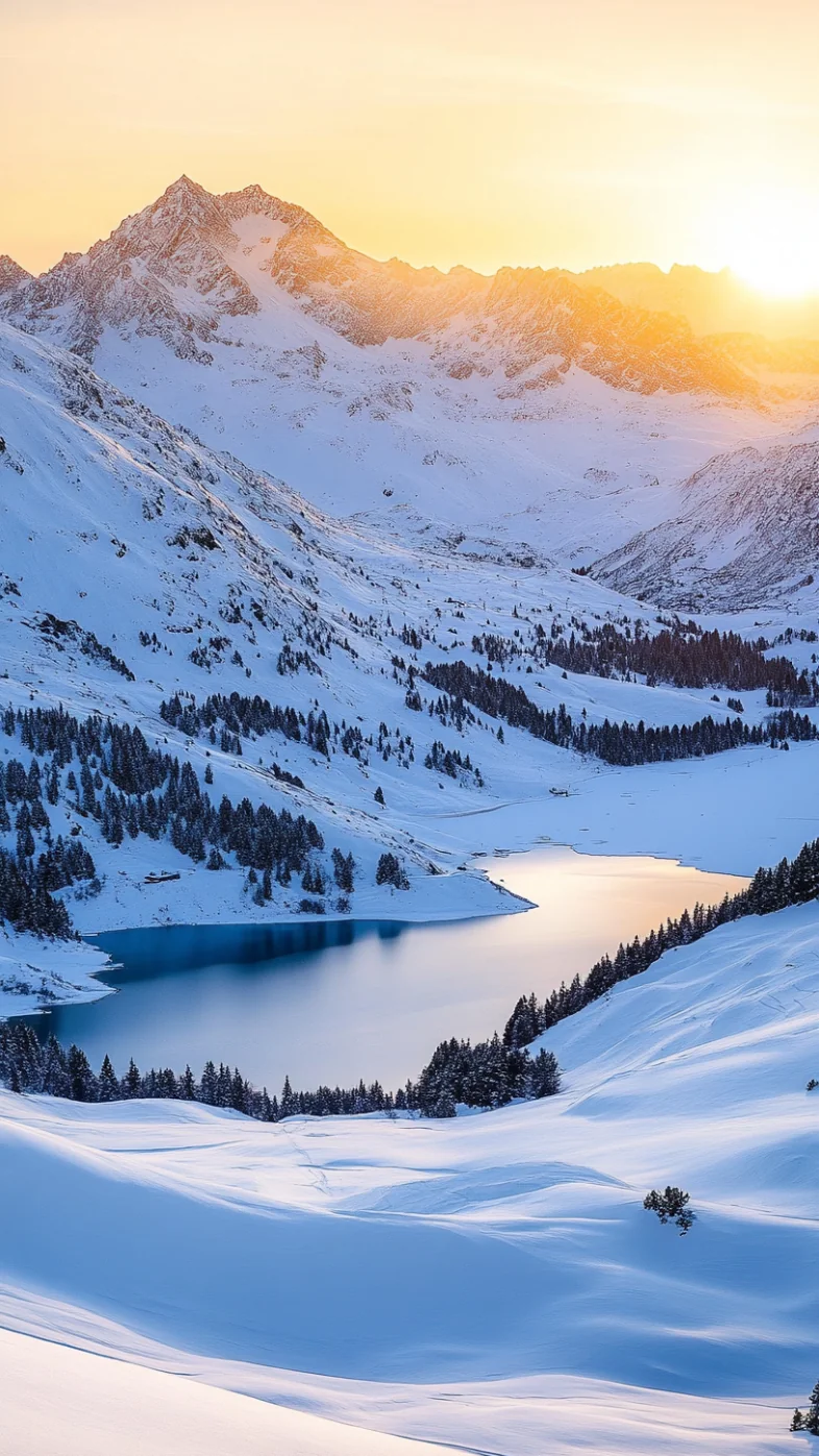 mountains with snow wallpaper