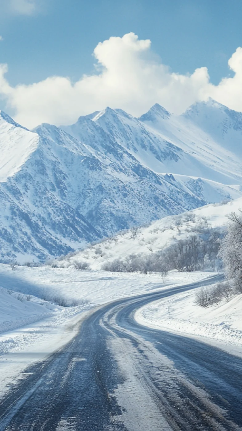 mountains with snow wallpaper