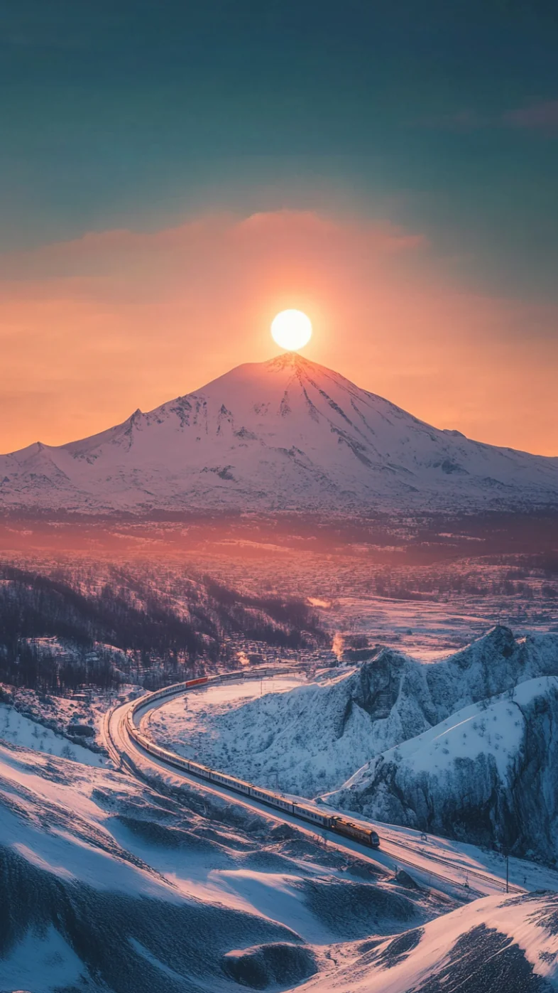 mountains with snow wallpaper