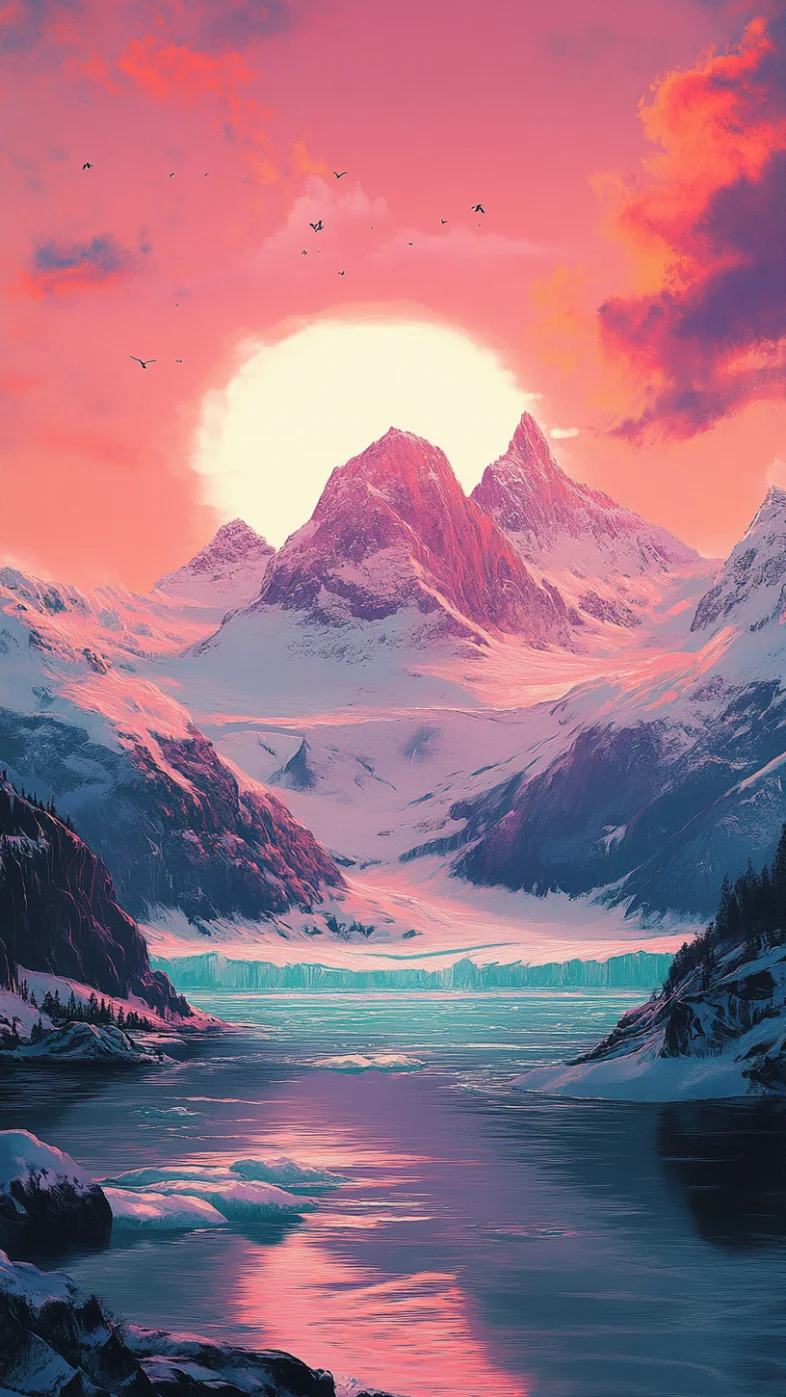 mountains with snow wallpaper