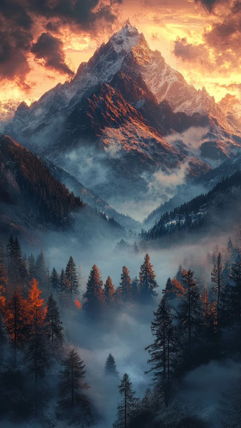 mountains with snow wallpaper