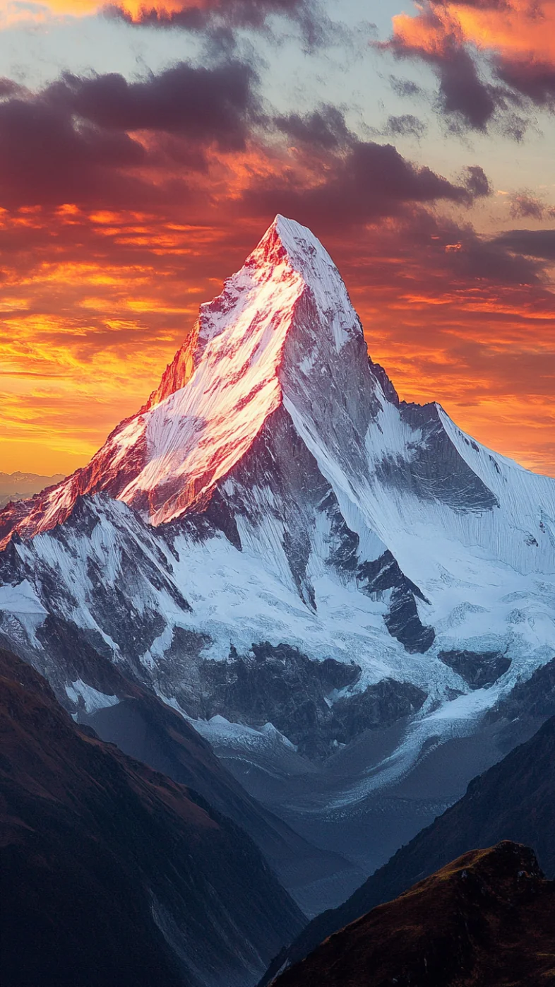 mountains with snow wallpaper