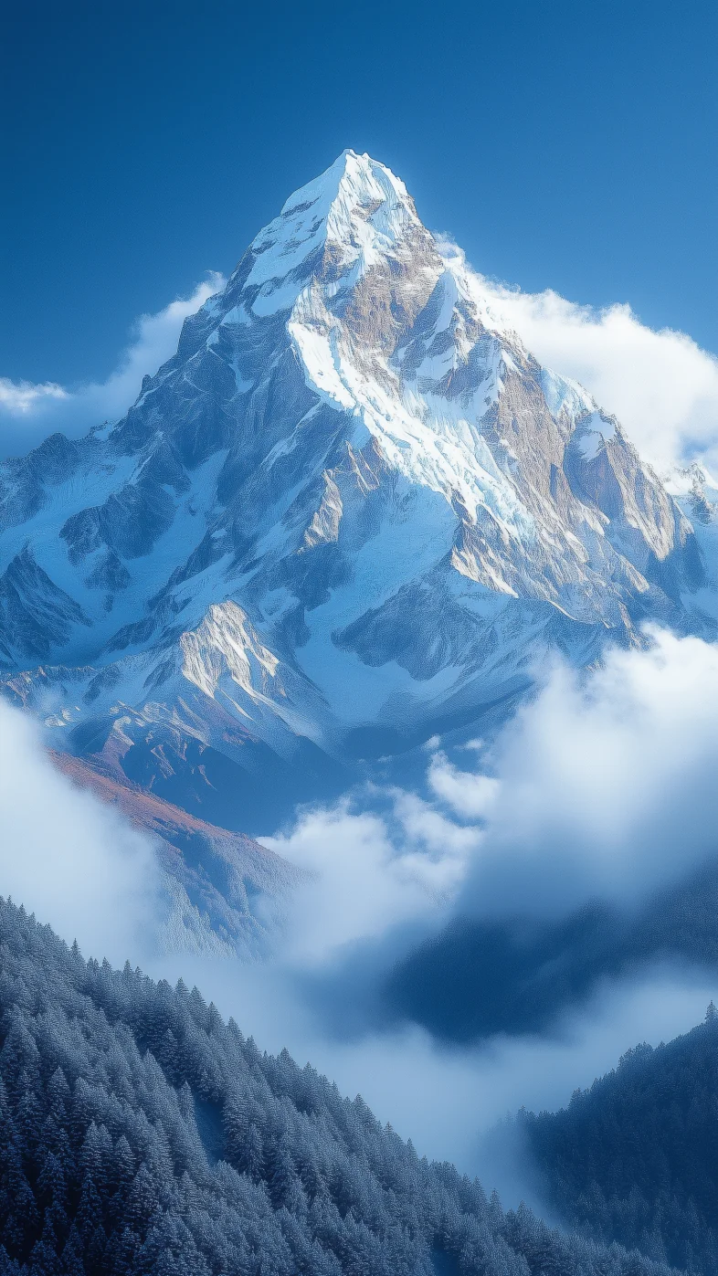 mountains with snow wallpaper