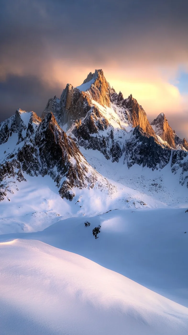 mountains with snow wallpaper