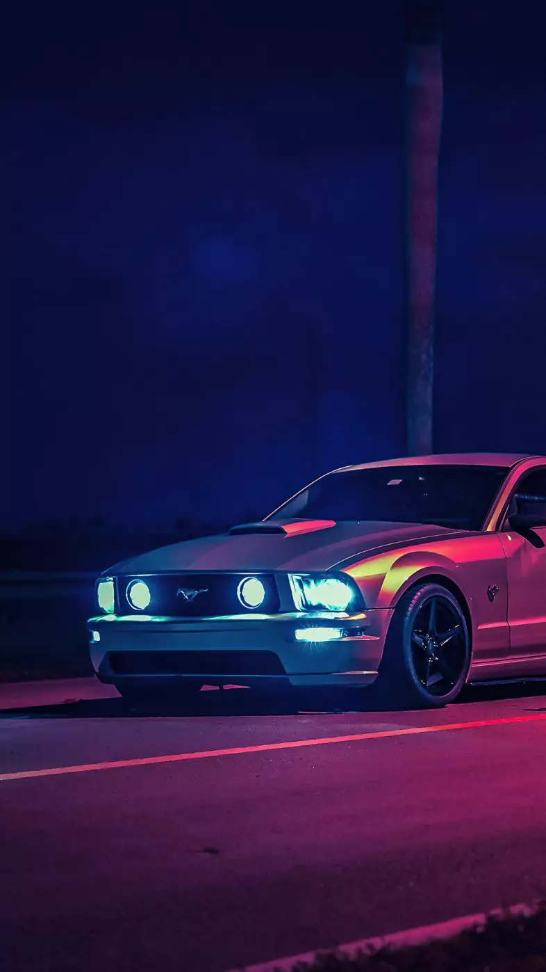mustang retro car wallpaper