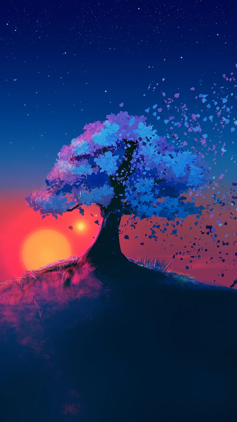 natural landscape art wallpaper
