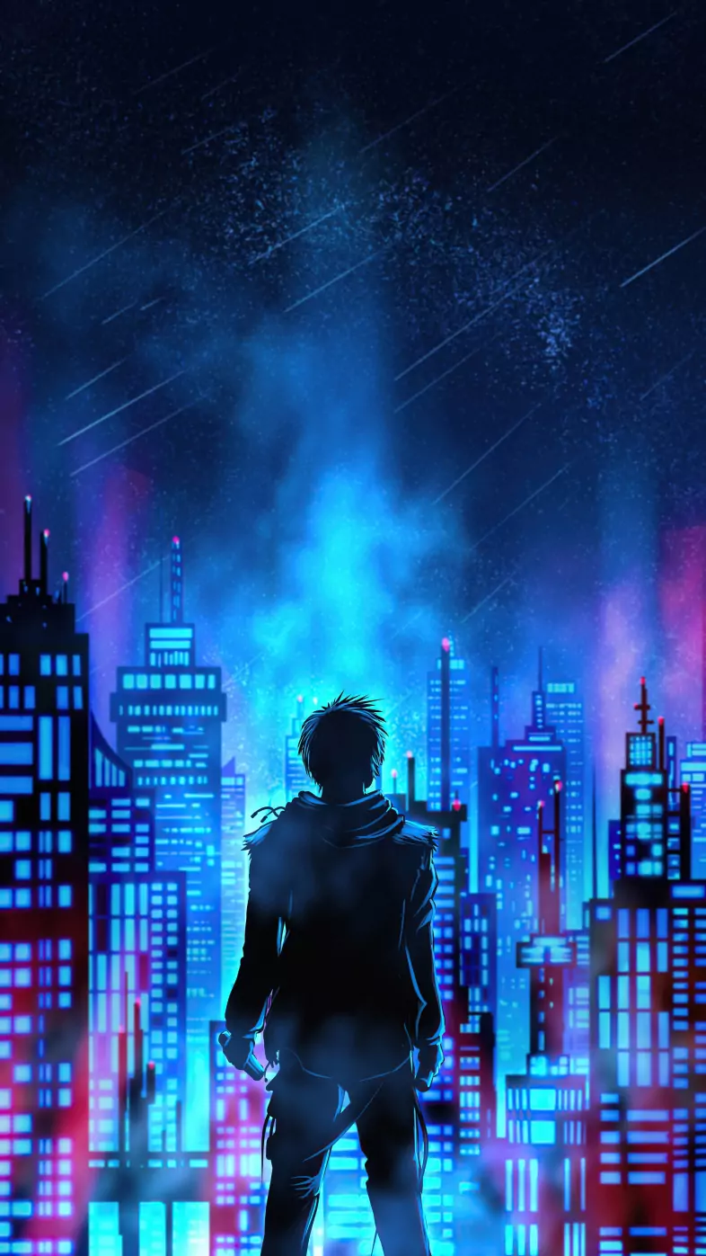 neon buildings wallpaper