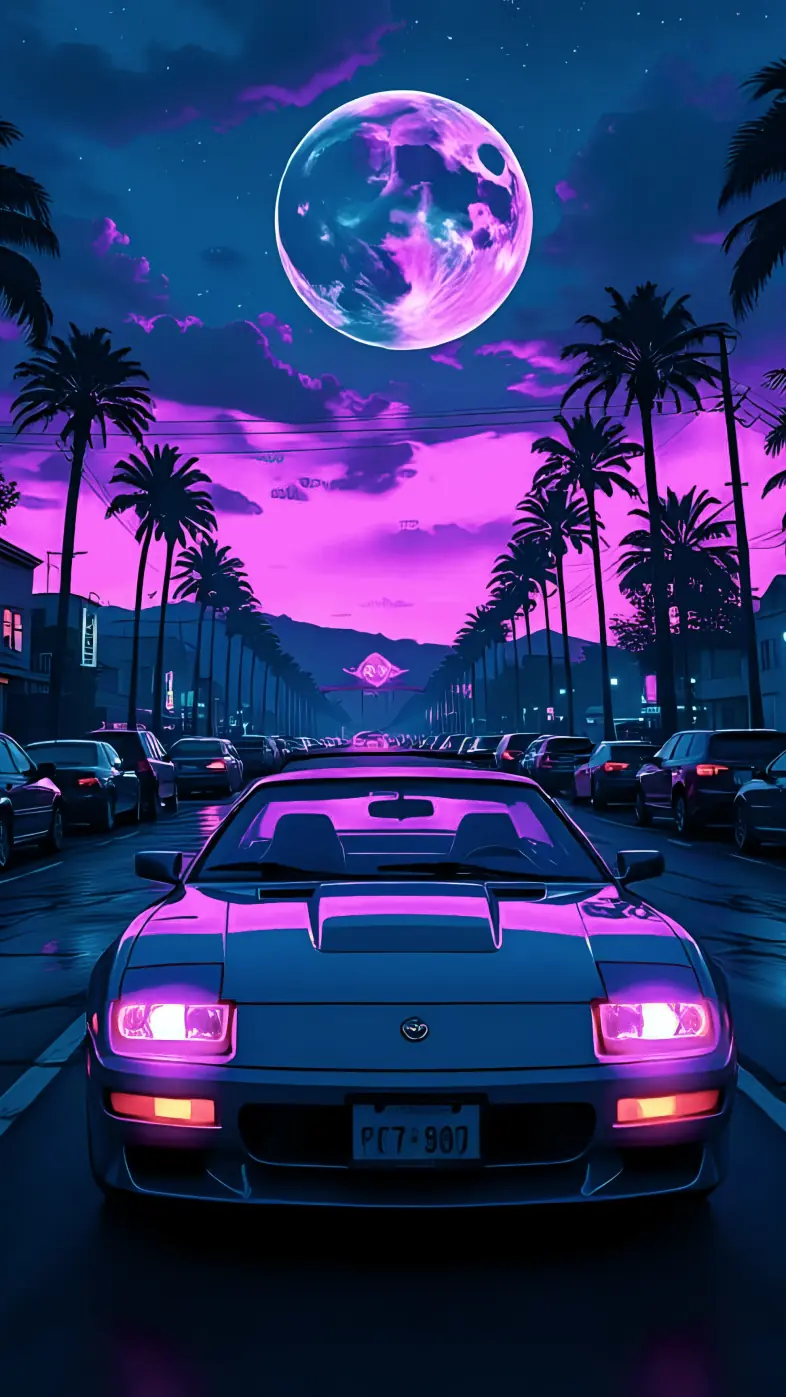 neon car wallpaper
