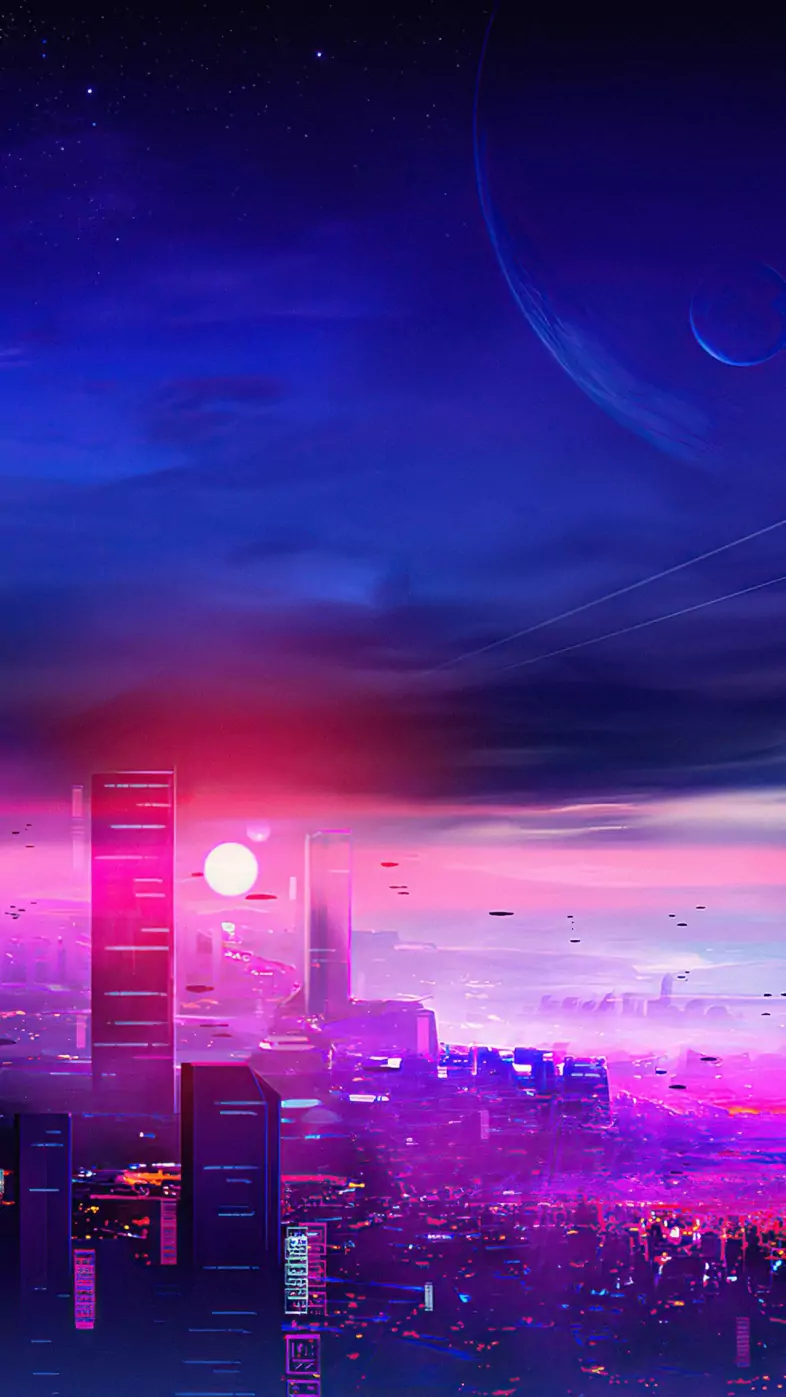 neon city wallpaper