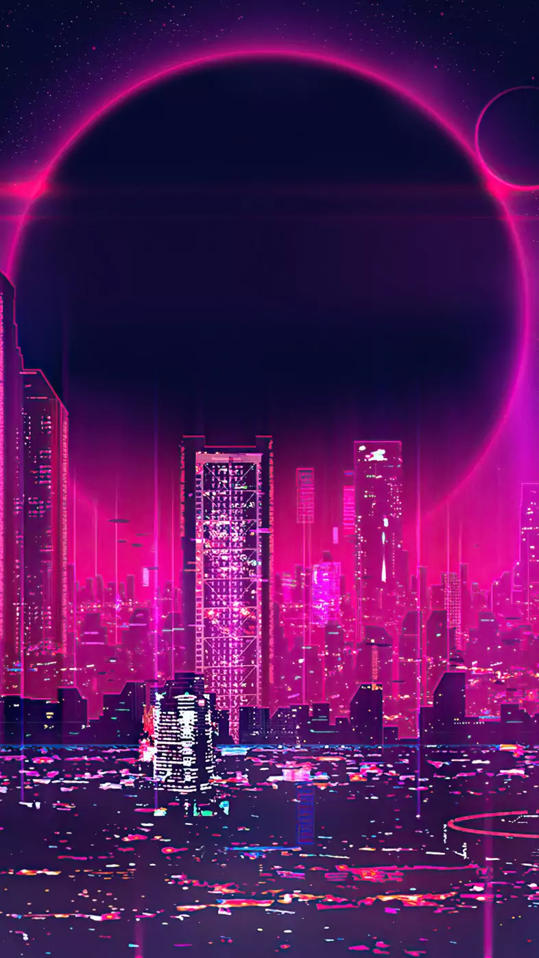 neon city wallpaper