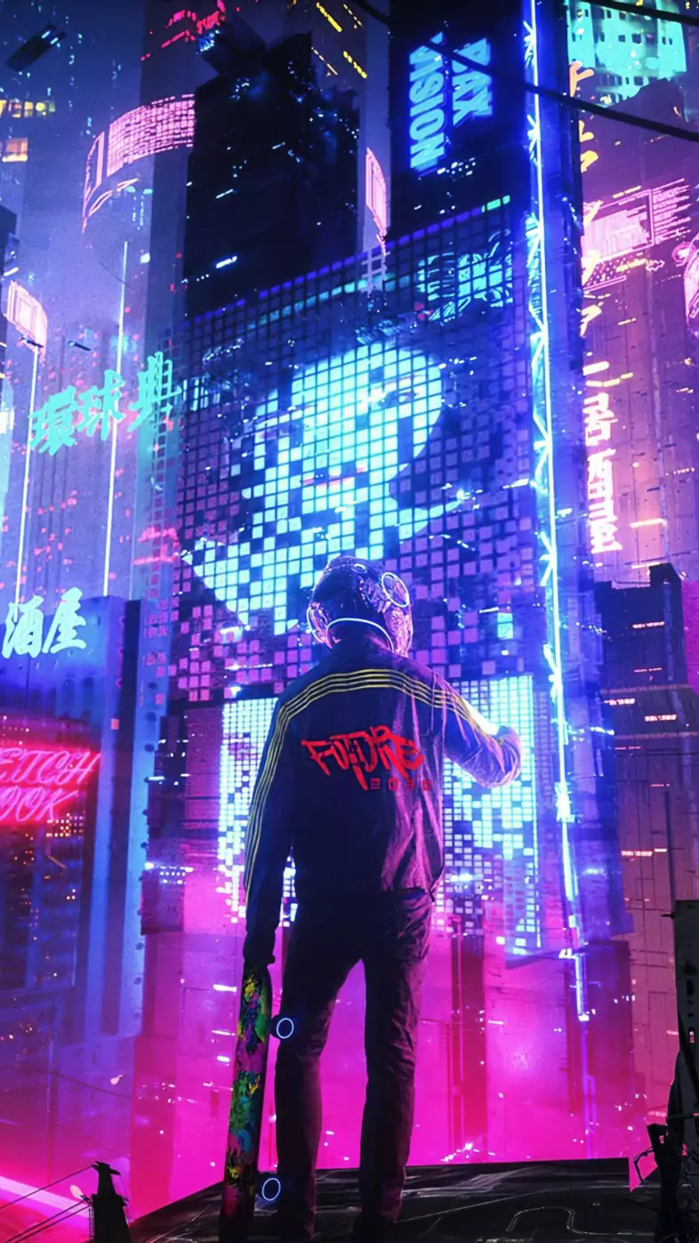 neon city wallpaper