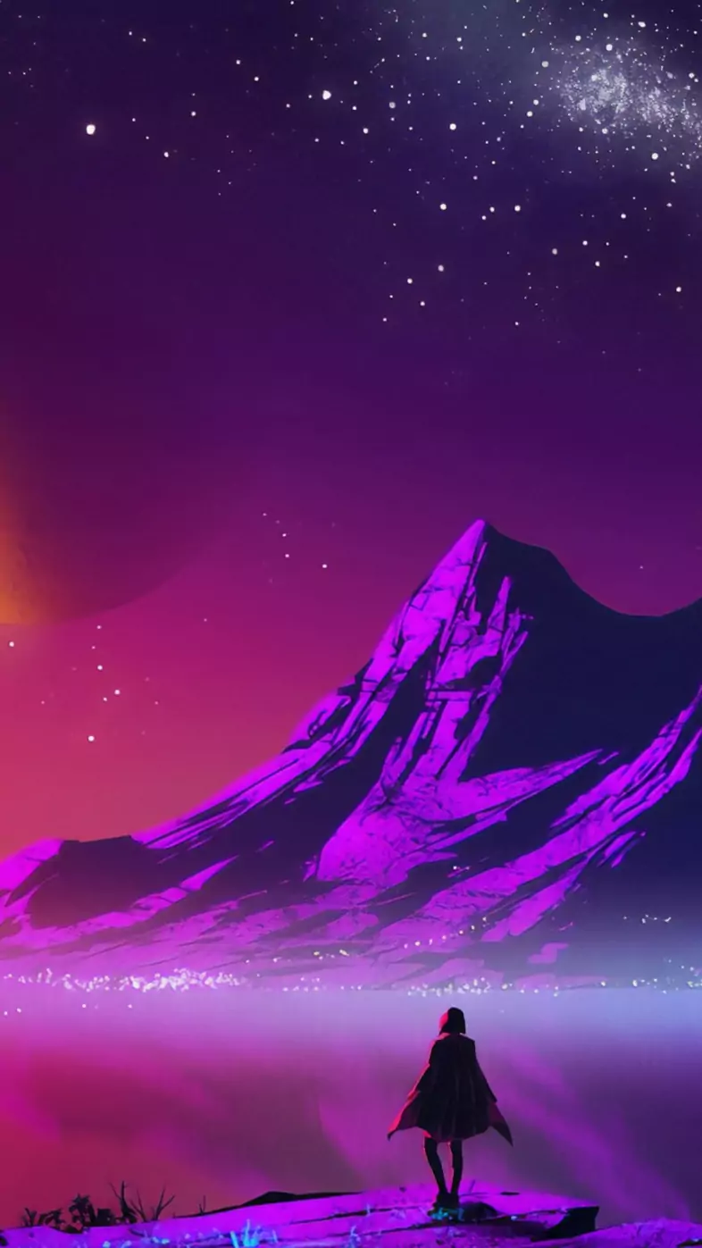 neon girl wallpaper