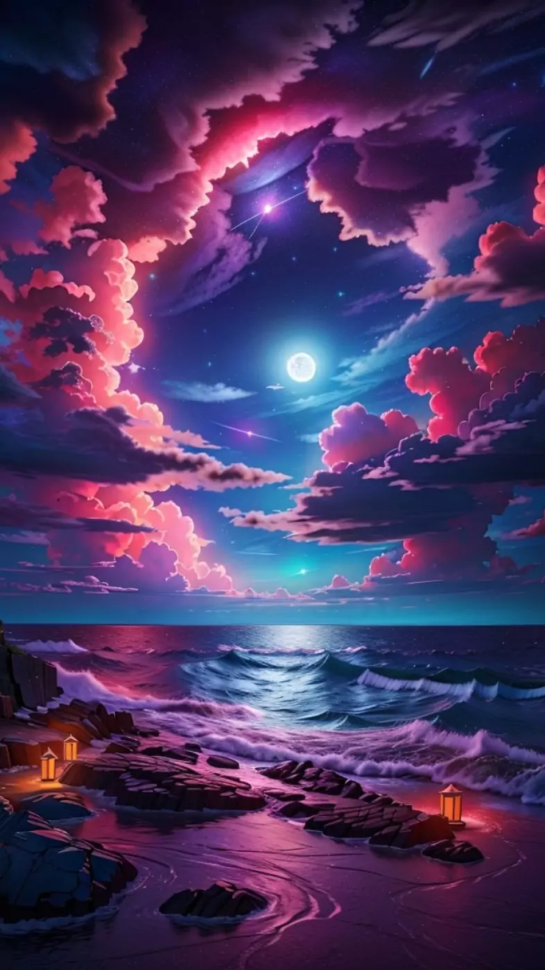 neon light art wallpaper